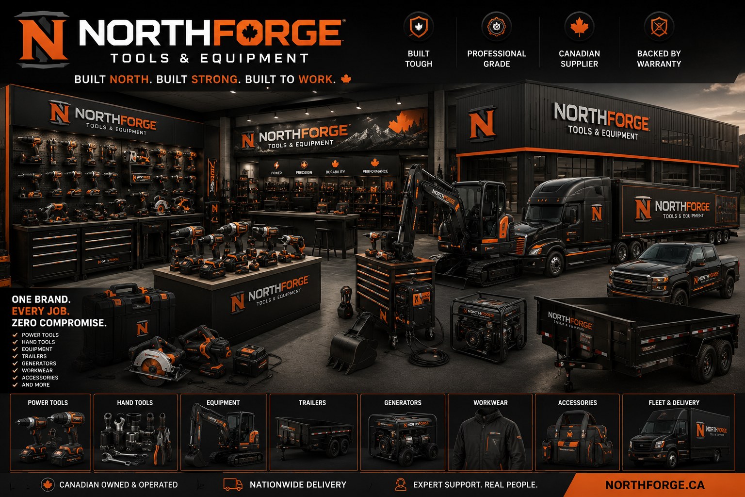 NorthForge tools and equipment showroom brand concept